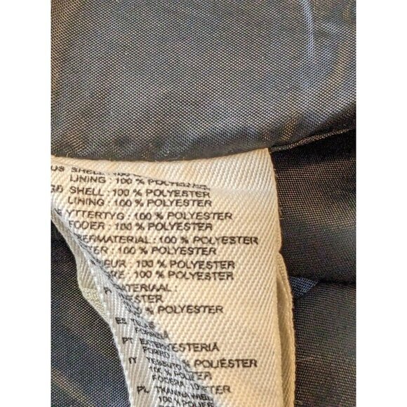 H&M One Button Blazer Womens 6 Gray Shiny Jacket Pinstripe Puff Sleeve Pockets - Picture 10 of 10